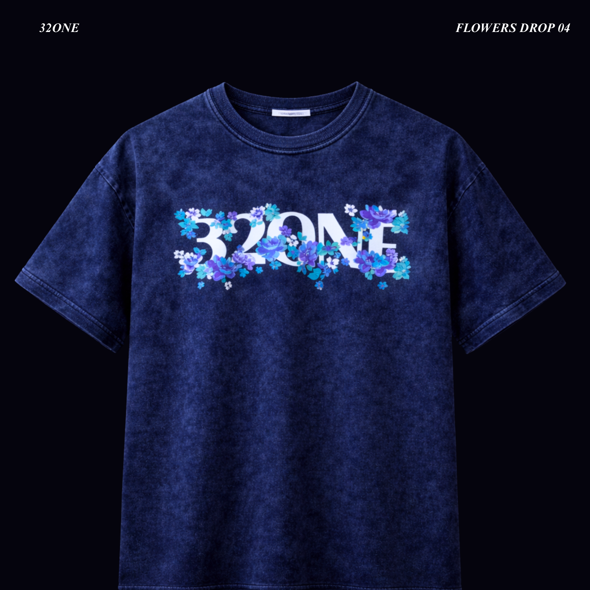 BLUE HOUR BLOOM OVERSIZED TEE