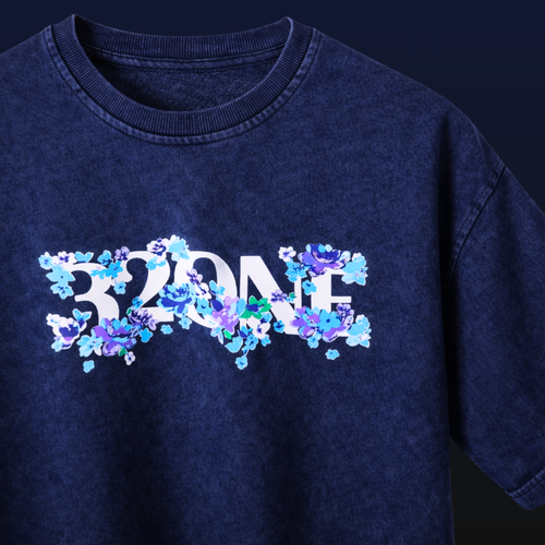 BLUE HOUR BLOOM OVERSIZED TEE