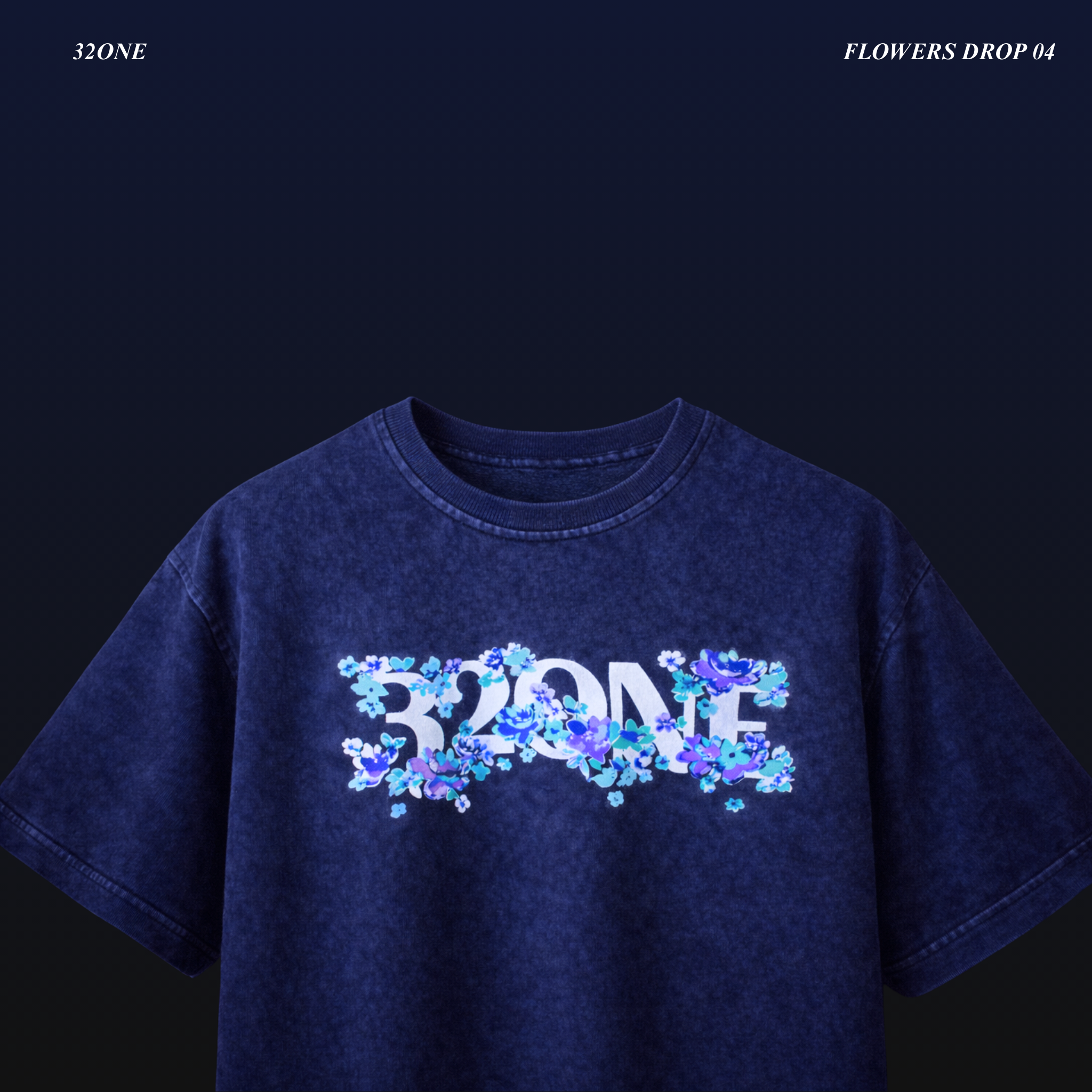 BLUE HOUR BLOOM OVERSIZED TEE